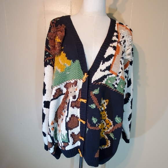 BellePointe Sweaters - Belle Pointe Vintage Jungle Cardigan Sweater